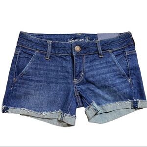 American Eagle Shorts Midi 3068 LOW-RISE BLUE SIZE 2